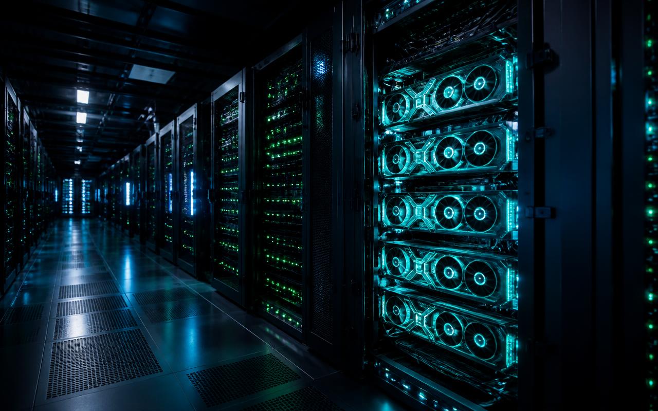 GPU compute cluster powering the MAX AI trading engine